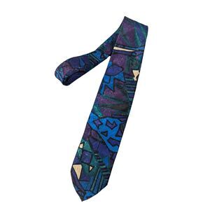 Italian Silk House Collezione Classic Men's Tie Abstract‎ Multicolor Grandpacore